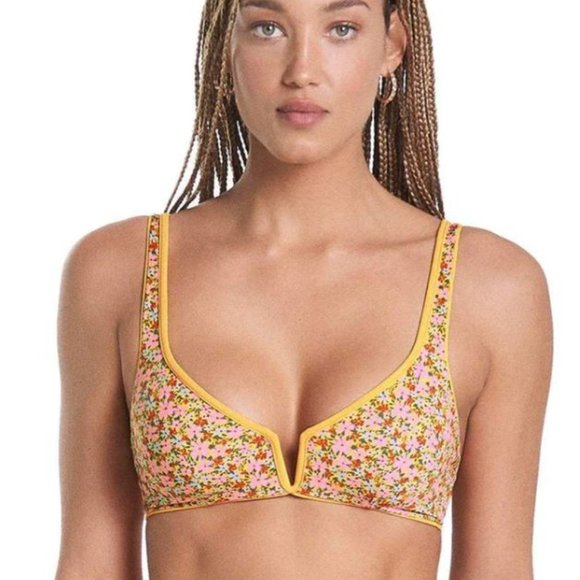 NWT MAAJI Sunflower Victory V Wire Bralette Bikini Top - Picture 2 of 5